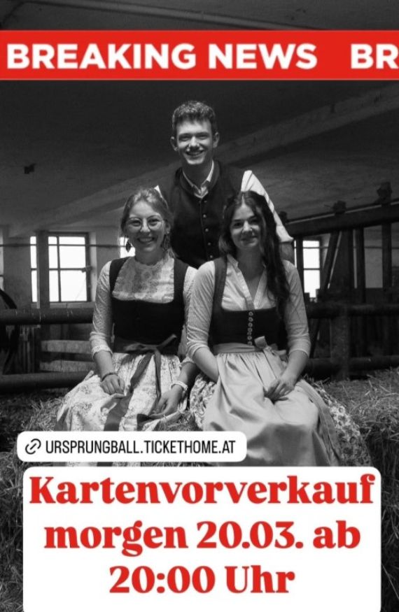 Ballplakat mit Schülerinnen und Schülern