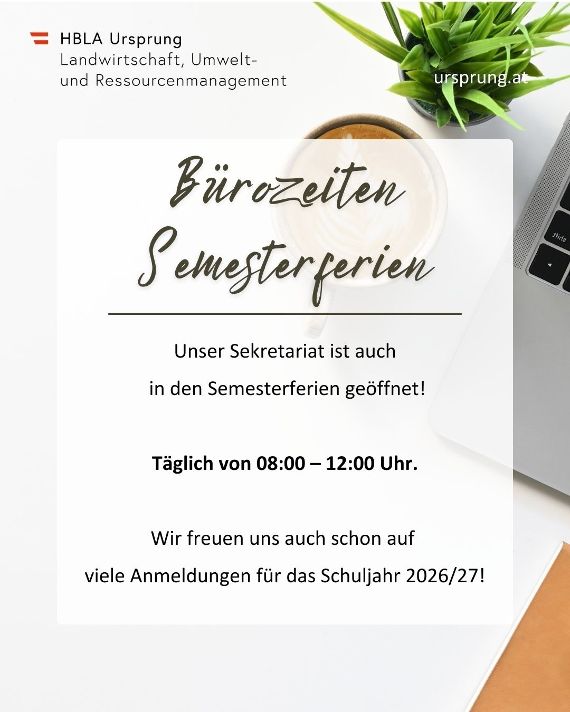Öffnungszeiten Semesterferien